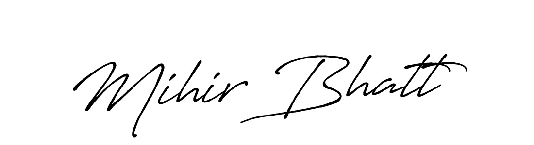 Similarly Antro_Vectra_Bolder is the best handwritten signature design. Signature creator online .You can use it as an online autograph creator for name Mihir Bhatt. Mihir Bhatt signature style 7 images and pictures png