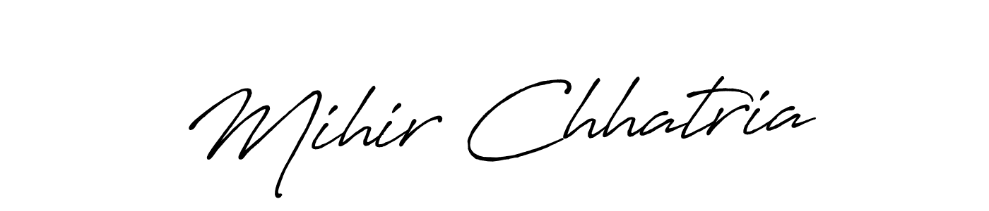 Similarly Antro_Vectra_Bolder is the best handwritten signature design. Signature creator online .You can use it as an online autograph creator for name Mihir Chhatria. Mihir Chhatria signature style 7 images and pictures png
