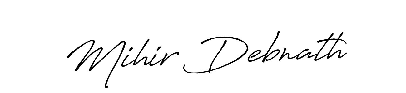 This is the best signature style for the Mihir Debnath name. Also you like these signature font (Antro_Vectra_Bolder). Mix name signature. Mihir Debnath signature style 7 images and pictures png