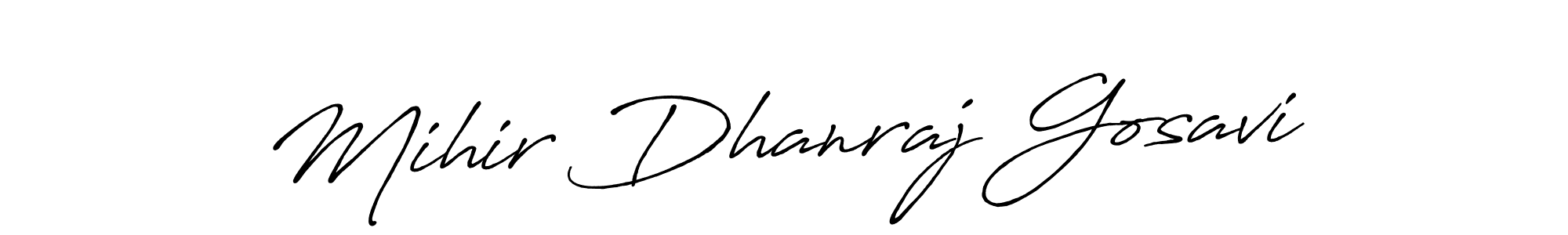 Make a beautiful signature design for name Mihir Dhanraj Gosavi. Use this online signature maker to create a handwritten signature for free. Mihir Dhanraj Gosavi signature style 7 images and pictures png
