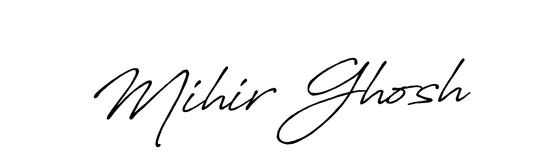 You can use this online signature creator to create a handwritten signature for the name Mihir Ghosh. This is the best online autograph maker. Mihir Ghosh signature style 7 images and pictures png