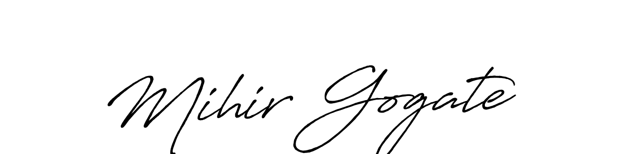 How to make Mihir Gogate signature? Antro_Vectra_Bolder is a professional autograph style. Create handwritten signature for Mihir Gogate name. Mihir Gogate signature style 7 images and pictures png