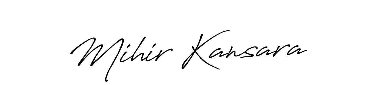 Design your own signature with our free online signature maker. With this signature software, you can create a handwritten (Antro_Vectra_Bolder) signature for name Mihir Kansara. Mihir Kansara signature style 7 images and pictures png