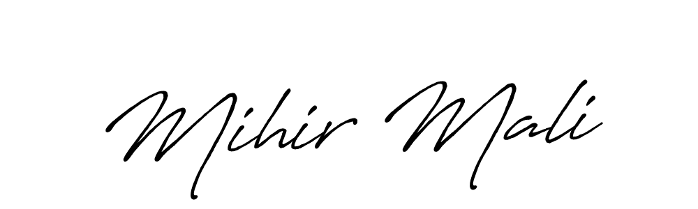 This is the best signature style for the Mihir Mali name. Also you like these signature font (Antro_Vectra_Bolder). Mix name signature. Mihir Mali signature style 7 images and pictures png