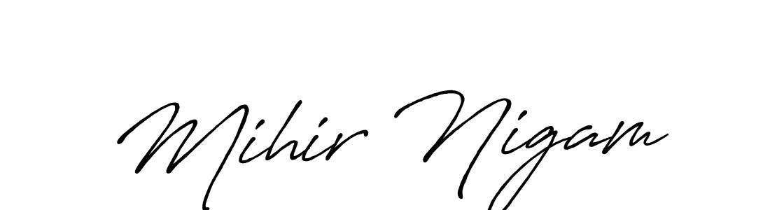 Make a beautiful signature design for name Mihir Nigam. Use this online signature maker to create a handwritten signature for free. Mihir Nigam signature style 7 images and pictures png