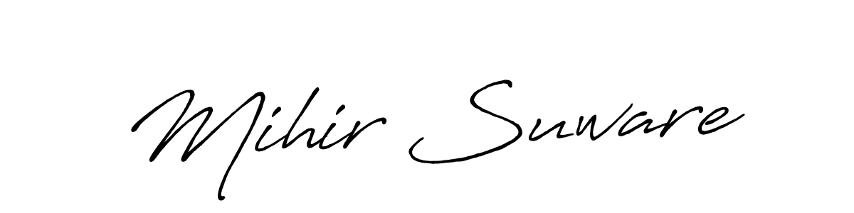 See photos of Mihir Suware official signature by Spectra . Check more albums & portfolios. Read reviews & check more about Antro_Vectra_Bolder font. Mihir Suware signature style 7 images and pictures png