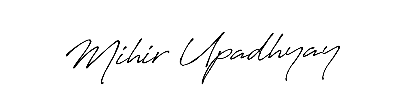 Similarly Antro_Vectra_Bolder is the best handwritten signature design. Signature creator online .You can use it as an online autograph creator for name Mihir Upadhyay. Mihir Upadhyay signature style 7 images and pictures png