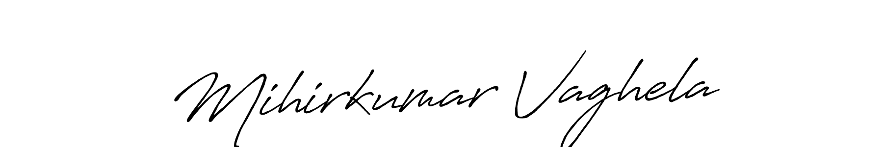 Design your own signature with our free online signature maker. With this signature software, you can create a handwritten (Antro_Vectra_Bolder) signature for name Mihirkumar Vaghela. Mihirkumar Vaghela signature style 7 images and pictures png