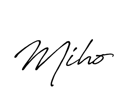 Also we have Miho name is the best signature style. Create professional handwritten signature collection using Antro_Vectra_Bolder autograph style. Miho signature style 7 images and pictures png