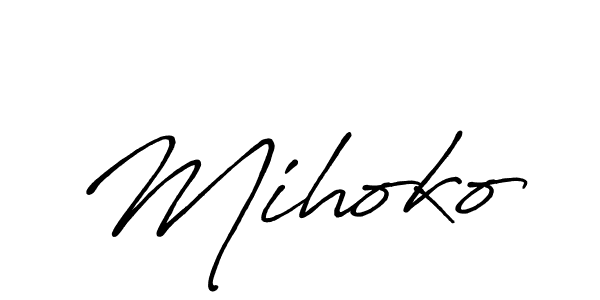 Also we have Mihoko name is the best signature style. Create professional handwritten signature collection using Antro_Vectra_Bolder autograph style. Mihoko signature style 7 images and pictures png