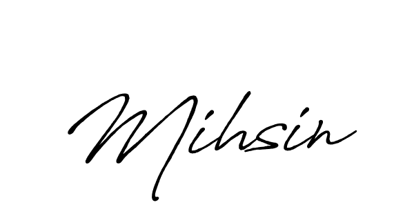 Also we have Mihsin name is the best signature style. Create professional handwritten signature collection using Antro_Vectra_Bolder autograph style. Mihsin signature style 7 images and pictures png