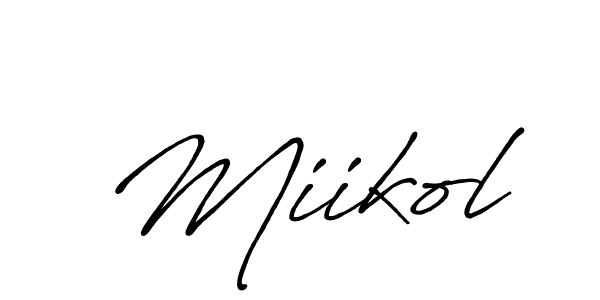 Antro_Vectra_Bolder is a professional signature style that is perfect for those who want to add a touch of class to their signature. It is also a great choice for those who want to make their signature more unique. Get Miikol name to fancy signature for free. Miikol signature style 7 images and pictures png