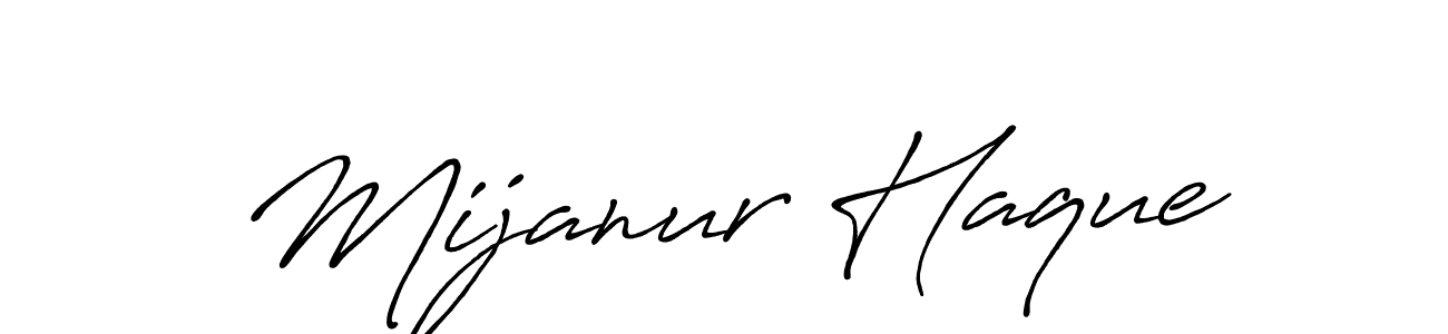 How to make Mijanur Haque name signature. Use Antro_Vectra_Bolder style for creating short signs online. This is the latest handwritten sign. Mijanur Haque signature style 7 images and pictures png