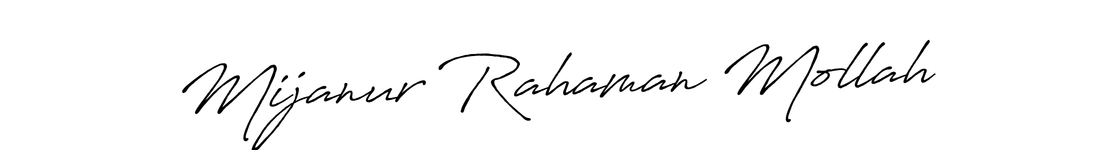 Design your own signature with our free online signature maker. With this signature software, you can create a handwritten (Antro_Vectra_Bolder) signature for name Mijanur Rahaman Mollah. Mijanur Rahaman Mollah signature style 7 images and pictures png