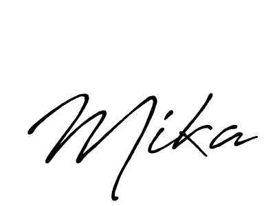 Also You can easily find your signature by using the search form. We will create Mika name handwritten signature images for you free of cost using Antro_Vectra_Bolder sign style. Mika signature style 7 images and pictures png