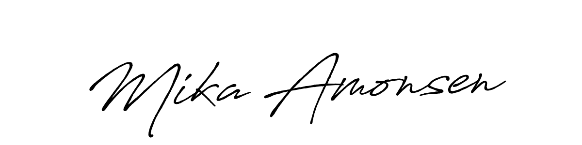 if you are searching for the best signature style for your name Mika Amonsen. so please give up your signature search. here we have designed multiple signature styles  using Antro_Vectra_Bolder. Mika Amonsen signature style 7 images and pictures png