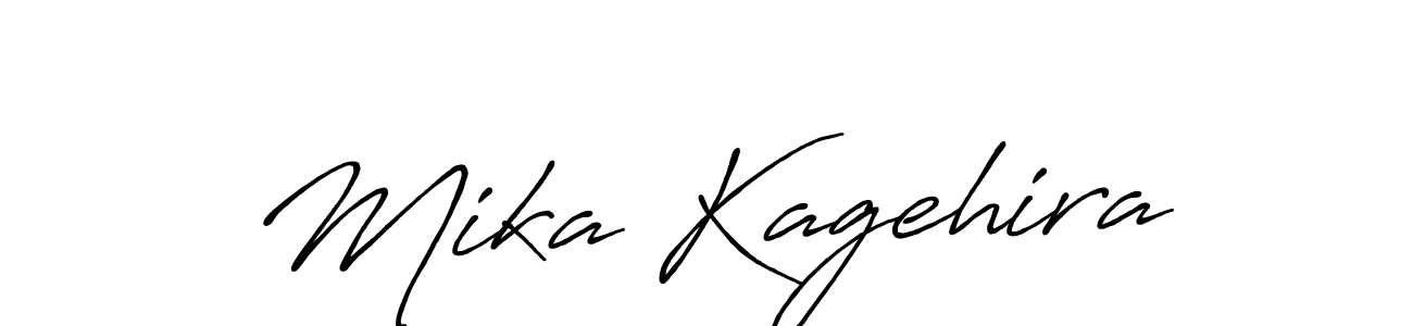 Create a beautiful signature design for name Mika Kagehira. With this signature (Antro_Vectra_Bolder) fonts, you can make a handwritten signature for free. Mika Kagehira signature style 7 images and pictures png