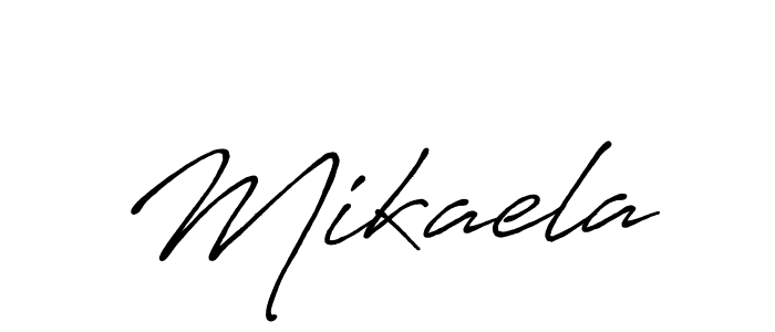 Design your own signature with our free online signature maker. With this signature software, you can create a handwritten (Antro_Vectra_Bolder) signature for name Mikaela. Mikaela signature style 7 images and pictures png