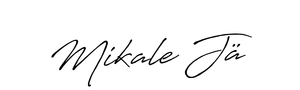 Also You can easily find your signature by using the search form. We will create Mikale Jä name handwritten signature images for you free of cost using Antro_Vectra_Bolder sign style. Mikale Jä signature style 7 images and pictures png