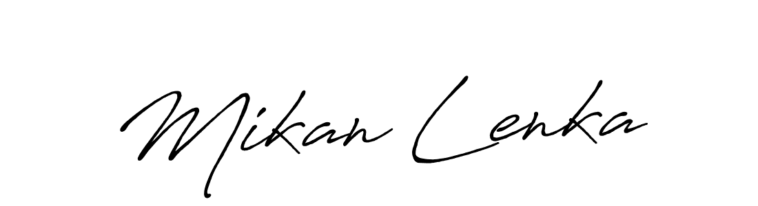 Also You can easily find your signature by using the search form. We will create Mikan Lenka name handwritten signature images for you free of cost using Antro_Vectra_Bolder sign style. Mikan Lenka signature style 7 images and pictures png