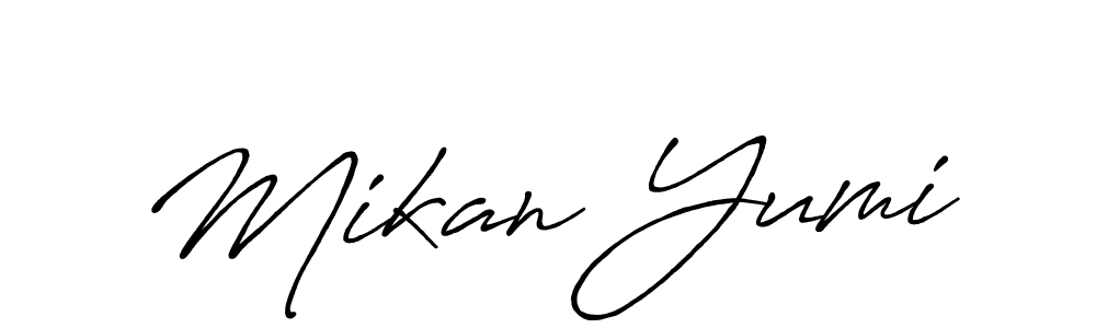 Mikan Yumi stylish signature style. Best Handwritten Sign (Antro_Vectra_Bolder) for my name. Handwritten Signature Collection Ideas for my name Mikan Yumi. Mikan Yumi signature style 7 images and pictures png