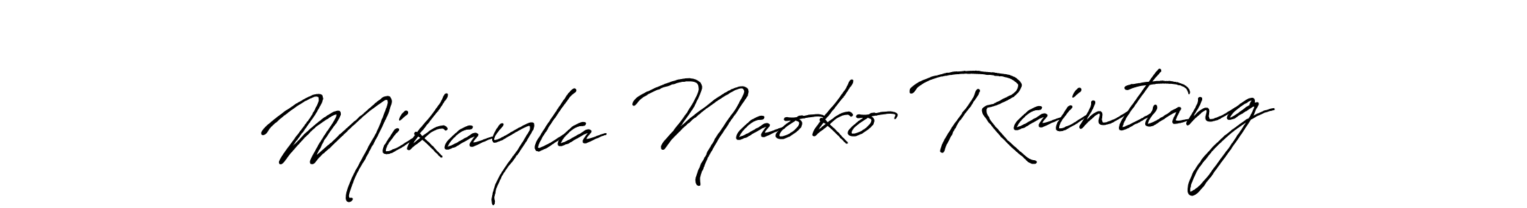 Make a short Mikayla Naoko Raintung signature style. Manage your documents anywhere anytime using Antro_Vectra_Bolder. Create and add eSignatures, submit forms, share and send files easily. Mikayla Naoko Raintung signature style 7 images and pictures png
