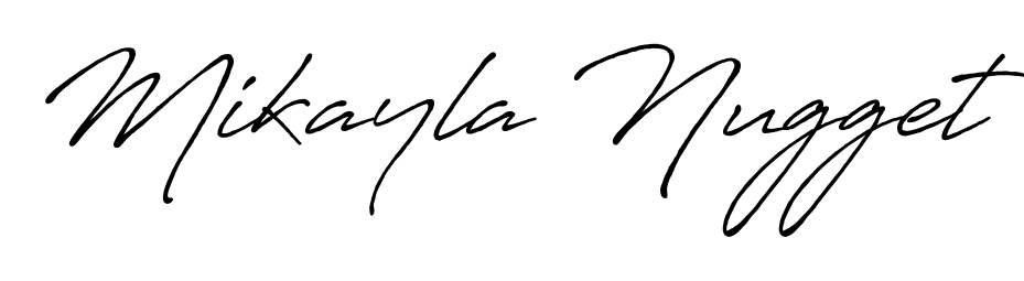 Make your name Mikayla Nugget memorable on every contract using Antro_Vectra_Bolder autograph style. Instant transparent background export available. Mikayla Nugget signature style 7 images and pictures png