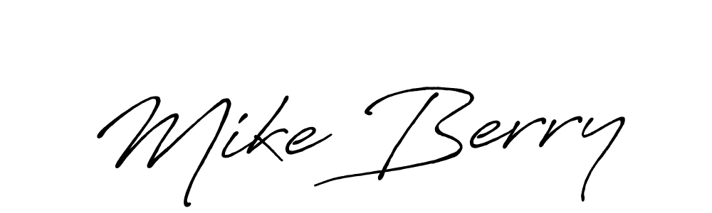 Create a beautiful signature design for name Mike Berry. With this signature (Antro_Vectra_Bolder) fonts, you can make a handwritten signature for free. Mike Berry signature style 7 images and pictures png