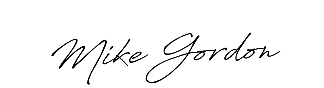 Create a beautiful signature design for name Mike Gordon. With this signature (Antro_Vectra_Bolder) fonts, you can make a handwritten signature for free. Mike Gordon signature style 7 images and pictures png