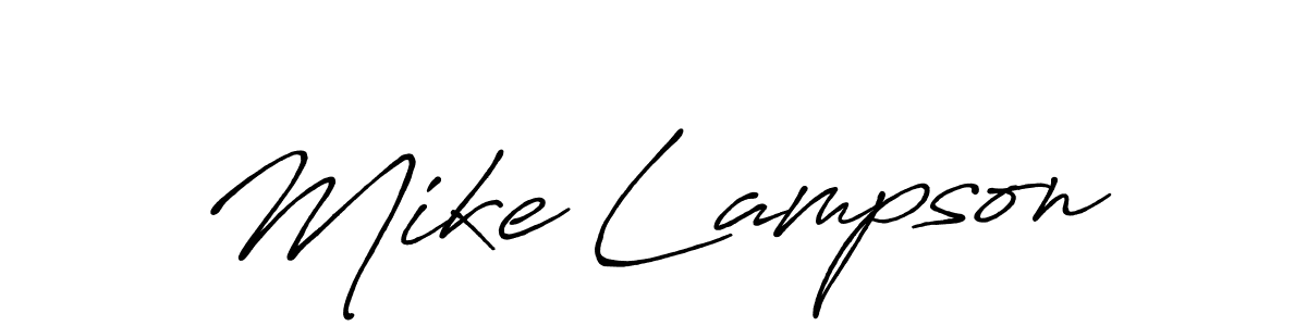 The best way (Antro_Vectra_Bolder) to make a short signature is to pick only two or three words in your name. The name Mike Lampson include a total of six letters. For converting this name. Mike Lampson signature style 7 images and pictures png