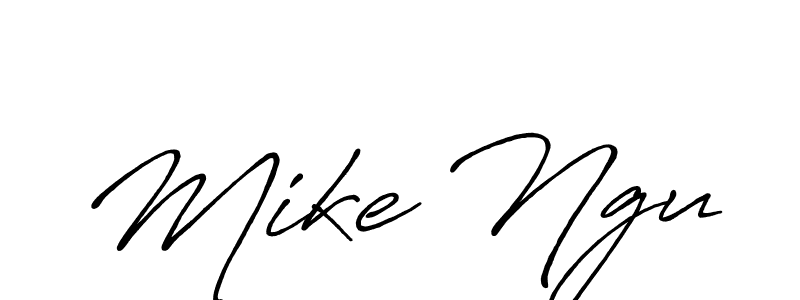 Also we have Mike Ngu name is the best signature style. Create professional handwritten signature collection using Antro_Vectra_Bolder autograph style. Mike Ngu signature style 7 images and pictures png