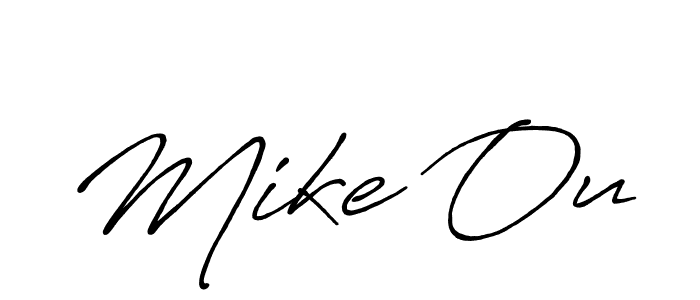 How to make Mike Ou signature? Antro_Vectra_Bolder is a professional autograph style. Create handwritten signature for Mike Ou name. Mike Ou signature style 7 images and pictures png