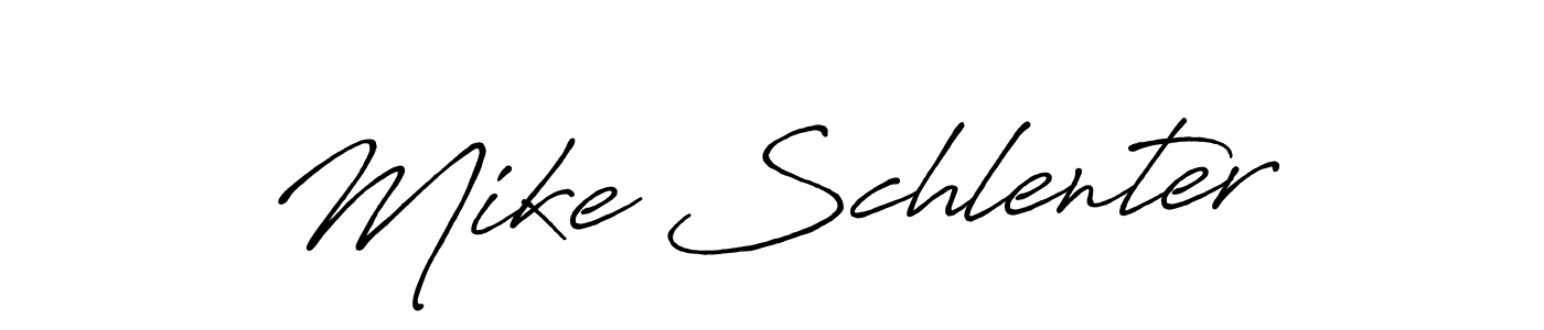 Mike Schlenter stylish signature style. Best Handwritten Sign (Antro_Vectra_Bolder) for my name. Handwritten Signature Collection Ideas for my name Mike Schlenter. Mike Schlenter signature style 7 images and pictures png