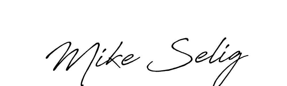 Antro_Vectra_Bolder is a professional signature style that is perfect for those who want to add a touch of class to their signature. It is also a great choice for those who want to make their signature more unique. Get Mike Selig name to fancy signature for free. Mike Selig signature style 7 images and pictures png