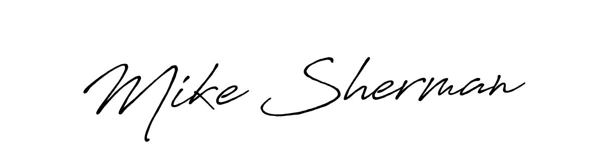 Mike Sherman stylish signature style. Best Handwritten Sign (Antro_Vectra_Bolder) for my name. Handwritten Signature Collection Ideas for my name Mike Sherman. Mike Sherman signature style 7 images and pictures png