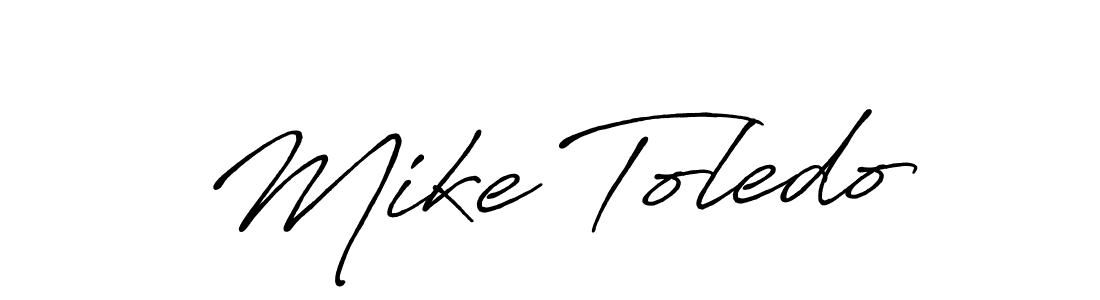 The best way (Antro_Vectra_Bolder) to make a short signature is to pick only two or three words in your name. The name Mike Toledo include a total of six letters. For converting this name. Mike Toledo signature style 7 images and pictures png