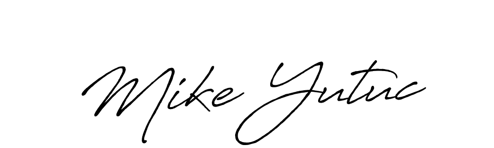 Create a beautiful signature design for name Mike Yutuc. With this signature (Antro_Vectra_Bolder) fonts, you can make a handwritten signature for free. Mike Yutuc signature style 7 images and pictures png