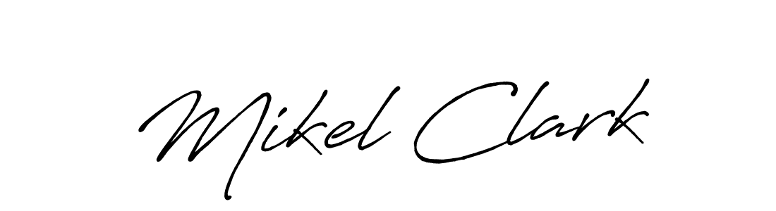 The best way (Antro_Vectra_Bolder) to make a short signature is to pick only two or three words in your name. The name Mikel Clark include a total of six letters. For converting this name. Mikel Clark signature style 7 images and pictures png