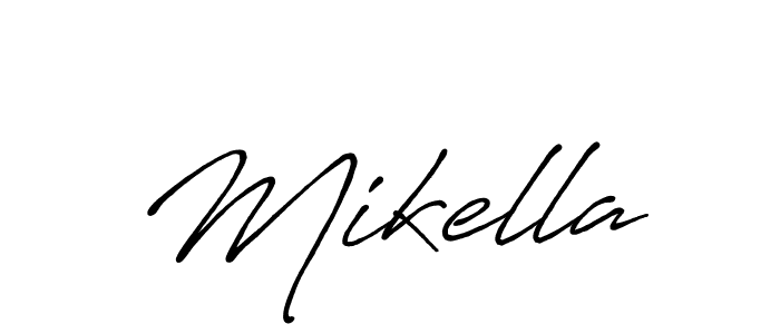 Mikella stylish signature style. Best Handwritten Sign (Antro_Vectra_Bolder) for my name. Handwritten Signature Collection Ideas for my name Mikella. Mikella signature style 7 images and pictures png