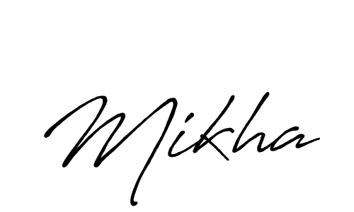 Create a beautiful signature design for name Mikha. With this signature (Antro_Vectra_Bolder) fonts, you can make a handwritten signature for free. Mikha signature style 7 images and pictures png