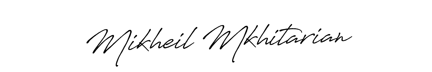 Make a beautiful signature design for name Mikheil Mkhitarian. With this signature (Antro_Vectra_Bolder) style, you can create a handwritten signature for free. Mikheil Mkhitarian signature style 7 images and pictures png