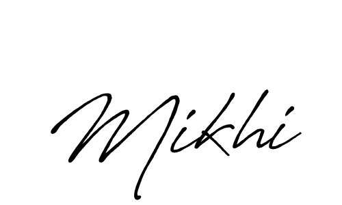 Use a signature maker to create a handwritten signature online. With this signature software, you can design (Antro_Vectra_Bolder) your own signature for name Mikhi. Mikhi signature style 7 images and pictures png