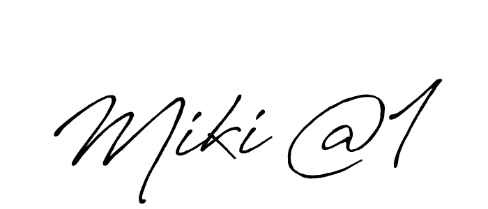 The best way (Antro_Vectra_Bolder) to make a short signature is to pick only two or three words in your name. The name Miki @1 include a total of six letters. For converting this name. Miki @1 signature style 7 images and pictures png