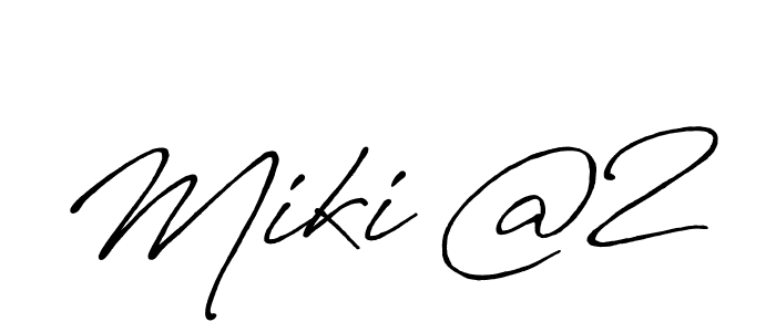 Design your own signature with our free online signature maker. With this signature software, you can create a handwritten (Antro_Vectra_Bolder) signature for name Miki @2. Miki @2 signature style 7 images and pictures png