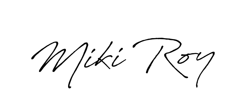 Design your own signature with our free online signature maker. With this signature software, you can create a handwritten (Antro_Vectra_Bolder) signature for name Miki Roy. Miki Roy signature style 7 images and pictures png