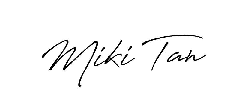 How to make Miki Tan name signature. Use Antro_Vectra_Bolder style for creating short signs online. This is the latest handwritten sign. Miki Tan signature style 7 images and pictures png