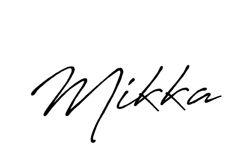 Make a beautiful signature design for name Mikka. With this signature (Antro_Vectra_Bolder) style, you can create a handwritten signature for free. Mikka signature style 7 images and pictures png