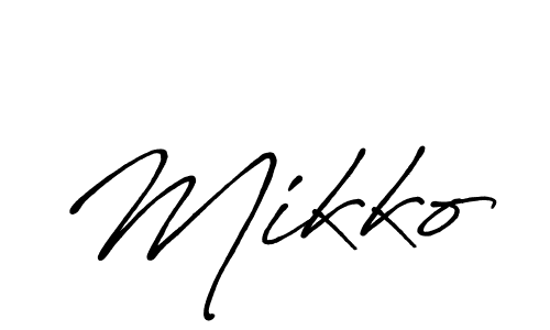 Mikko stylish signature style. Best Handwritten Sign (Antro_Vectra_Bolder) for my name. Handwritten Signature Collection Ideas for my name Mikko. Mikko signature style 7 images and pictures png