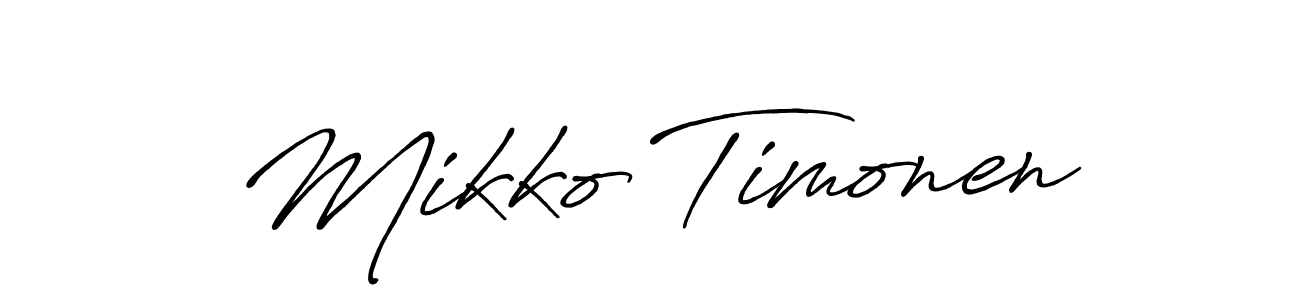 The best way (Antro_Vectra_Bolder) to make a short signature is to pick only two or three words in your name. The name Mikko Timonen include a total of six letters. For converting this name. Mikko Timonen signature style 7 images and pictures png