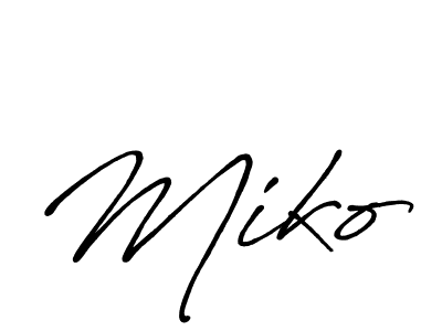 How to make Miko signature? Antro_Vectra_Bolder is a professional autograph style. Create handwritten signature for Miko name. Miko signature style 7 images and pictures png